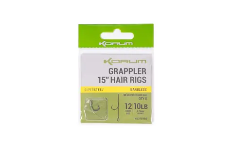 KORUM Návazec Grappler Hair Rigs 10cm Velikost 8 8ks