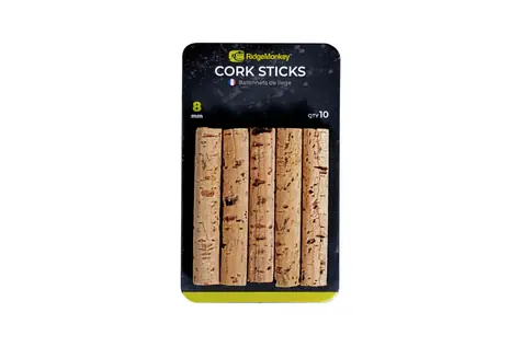 RidgeMonkey Korkové tyčinky Combi Bait Drill Spare Cork Sticks 8mm