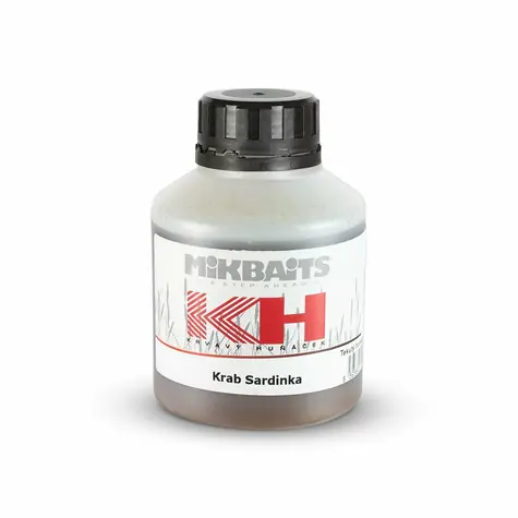 Mikbaits Booster Krvavý Huňáček Krab Sardinka 250ml