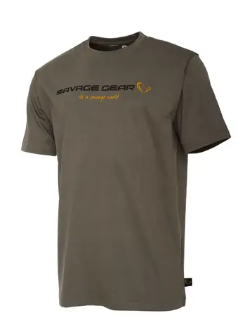 Savage Gear Tričko SG4 Logo T-Shirt Loden Green S