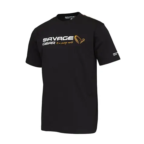 Savage Gear Tričko Signature Logo T-Shirt Black Ink XXL