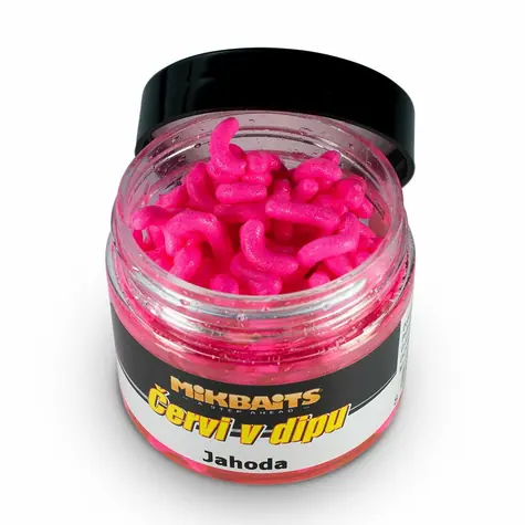 Mikbaits Červi v dipu Jahoda 50ml