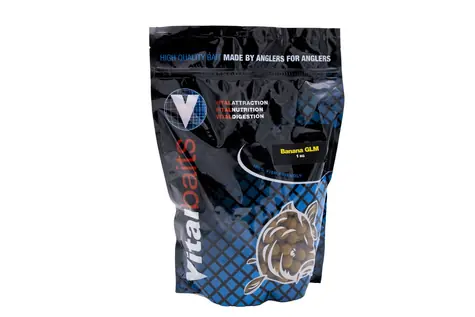 Vitalbaits Boilies Banana GLM 1kg 30mm