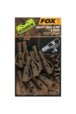 FOX Závěska Edges Camo Size 7 Lead Clip + Pegs 10ks