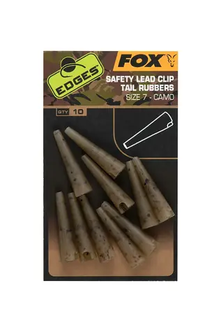 FOX Závěska Edges Camo Size 7 Lead Clip Tail Rubbers 10ks
