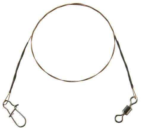 Cormoran Lanko 1x7 Wire Leader  Swivel and Snap Hook 6kg 70cm 2ks