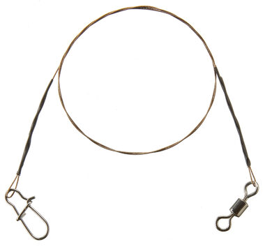 Cormoran Lanko 1x7 Wire Leader Swivel and Snap Hook 12kg 70cm 2ks