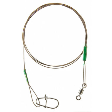 Cormoran Lanko 7x7 Wire Leader Swivel and Corlock Snap Hook 9kg 20cm 2ks