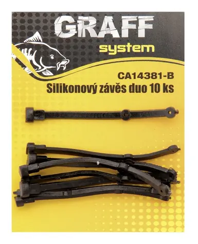 Graff Silikonový závěs duo 10ks Černý