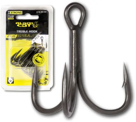 Black Cat Trojháček Treble Hook DG Velikost #1/0 5ks