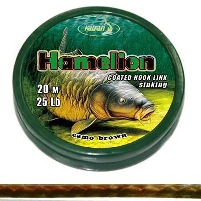 Katran Šňůrka Coated Braided Hook Link Hamelion 20m 15lb 6,8kg