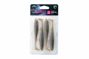 FOX Rage Gumová nástraha Slick Shad 11cm UV Motor Oil 4ks