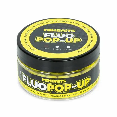 Mikbaits Mini Plovoucí fluo boilies Ananas N-BA 100ml 10mm