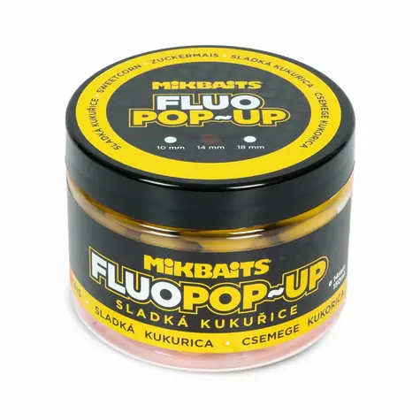 Mikbaits Plovoucí fluo boilie Sladká kukuřice 150ml 14mm