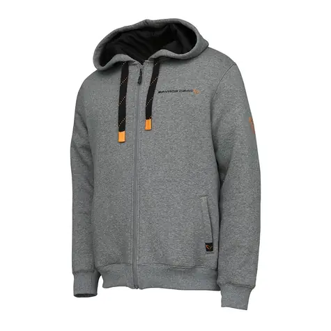 Savage Gear Mikina Classic Zip Hoodie Grey Melange S