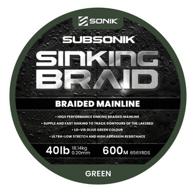 Sonik Šňůra Subsonik Sinking Braid 600m 0,20mm 40lb