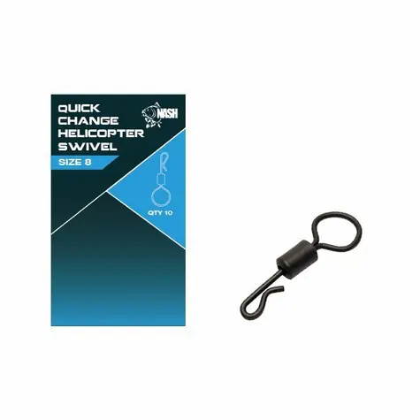 Nash Obratlík Quick Change Helicopter Swivel Velikost 8 10ks