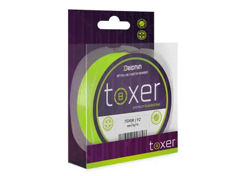 Delphin Šňůra TOXER Fluo zelená 150m 0,16mm 7,7kg