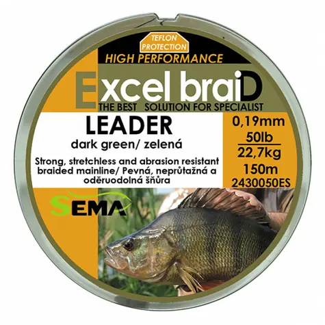 Sema Šňůra Leader 150m 20lbs 9,1kg, Průměr 0,09 mm