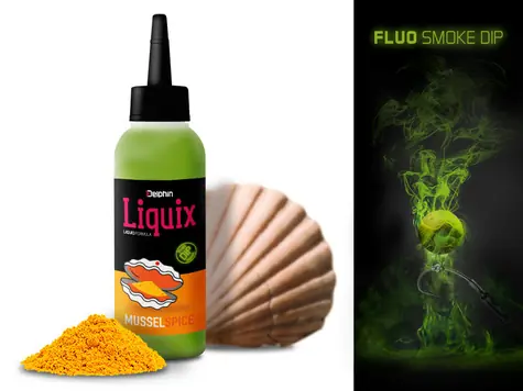 Delphin Dip Fluo D SNAX LiquiX Mušle-Koření 100ml