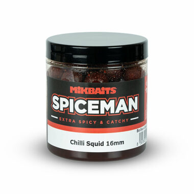 Mikbaits Boilies v dipu Spiceman Chilli Squid 250ml 16mm