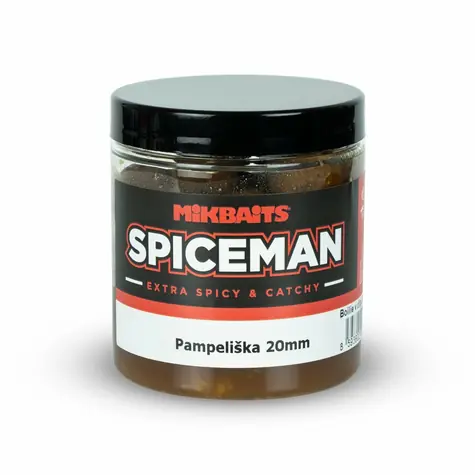 Mikbaits Boilies v dipu Spiceman Pampeliška 250ml 20mm