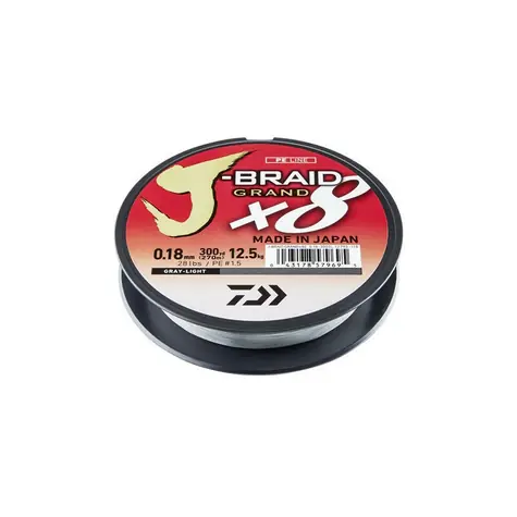 Daiwa Šňůra J-Braid Grand X8 Gray-Light 135m 0,13mm 8,5kg