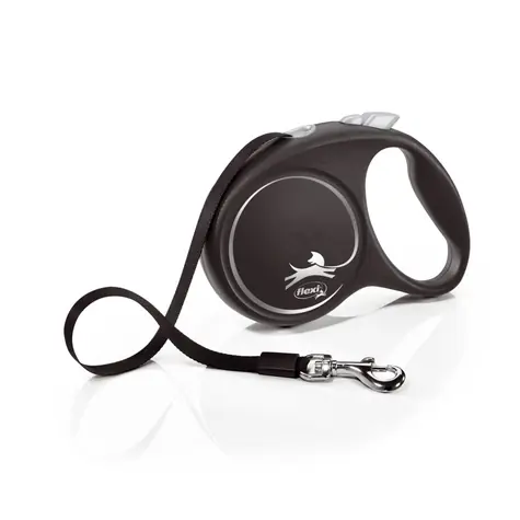 Flexi Black Design L 5m/50kg stříbrná / Vodítko
