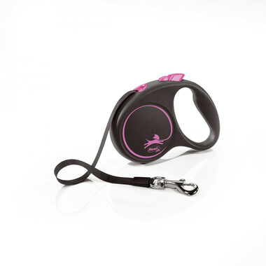 Flexi Black Design S 5m/15kg růžová / Vodítko