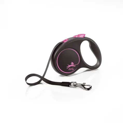 Flexi Black Design S 5m/15kg růžová / Vodítko