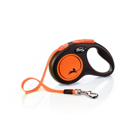Flexi New Neon S 5m/15kg oranžová / Vodítko