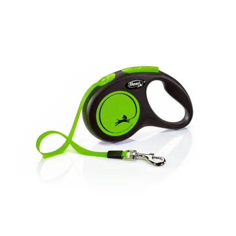 Flexi New Neon S 5m/15kg zelená / Vodítko