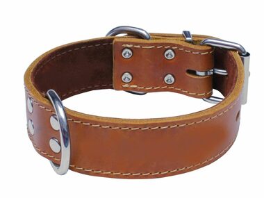 Huhubamboo Mastná kůže - obojek hnědá / Obojek pro psy / 4x65 cm