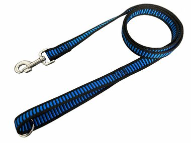 Huhubamboo Popruhové vodítko modrá / Vodítko pro psy / 150cm 