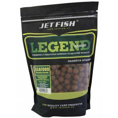 Jet Fish Boilie Legend Seafood + Švestka/Česnek 1kg 24mm
