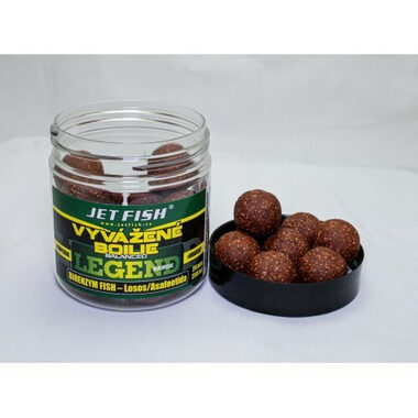 Jet Fish Vyvážené boilies Legend Range Bioenzym Fish + Losos/Asa 250ml 24mm
