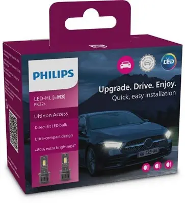 Philips Ultinon Access LED H3 11336 12V U2500 CX 2ks / autožárovka / patice PK22s
