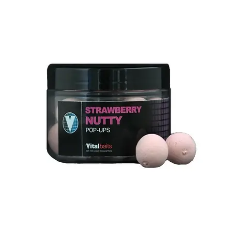 Vitalbaits Pop-Up Strawberry Nutty Washed Out Pink 50g 14mm