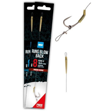 Nash Návazec Ring Blow Back Rig Barbed Velikost 8