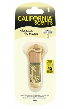 California Scents Hanging Vial Vanilla Paradise / Vůně do auta / Vanilka / 45 dnů