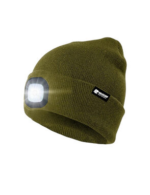 Holdcarp LED Light USB Beanie Zelená