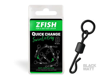 Zfish Obratlík Quick Change Swivel with Ring Velikost 8 10ks