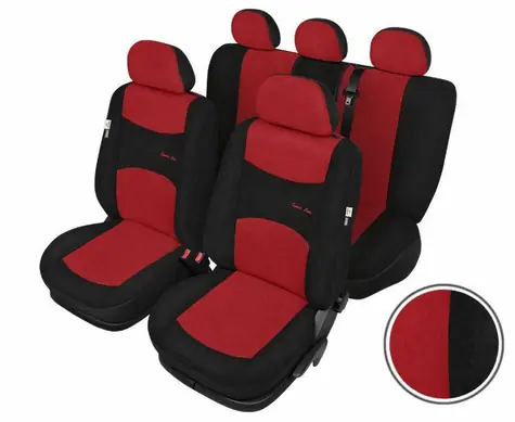 SIXTOL Autopotahy SPORT LINE+ Standard | červenočerné