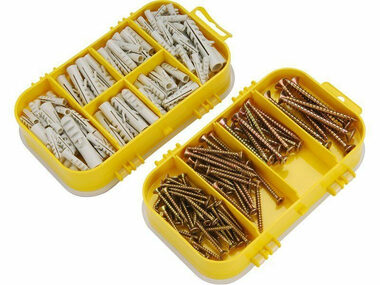 EXTOL-CRAFT Vruty s hmoždinkami 4 rozměry 170ks / 3.5x30mm až 10x50mm