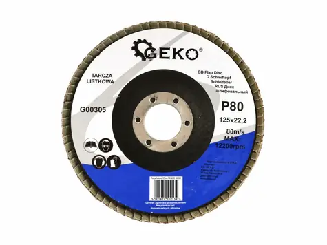 GEKO G00305 / Lamelový kotouč / 125 x 22.2 mm / P80