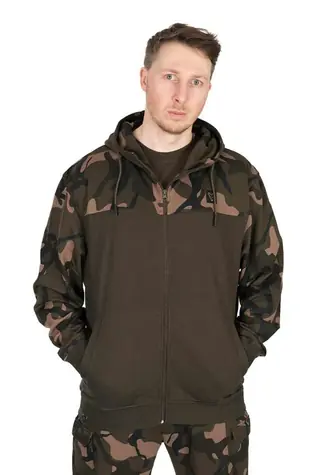 FOX Mikina LW Khaki/Camo Split Zip Hoody L
