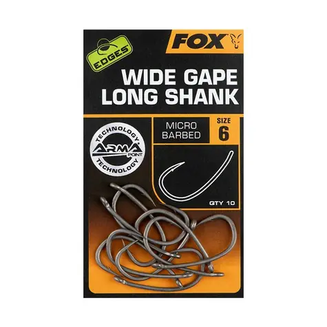 FOX Háček Edges Armapoint Super Wide Gape Long Shank Velikost 5 10ks
