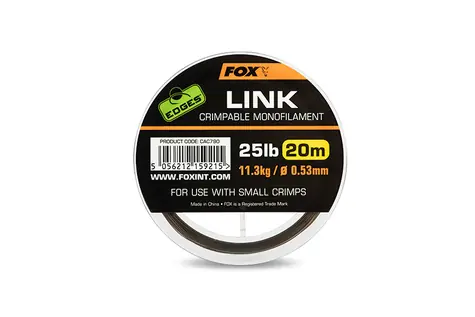 FOX Vlasec Edges Link Trans Khaki Mono 20m 0,64mm 35lb