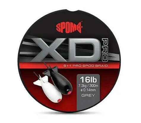 Spomb Šňůra XD Pro Braid Grey 8+1 300m 0,14mm 7,3kg