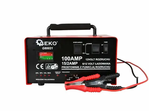 GEKO Nabíječka autobaterií se startem 6/12V / 100A 